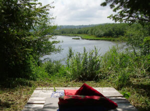 A favorite meditation spot near Raymond, Washington, overlooking the Willapa River