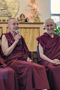 Venerable Sangye Khadro and Venerable Thubten Chodron have been Dharma friends and monastic colleagues for over 45 years