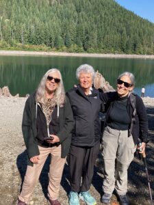 Paulette Hopke, Margot Kennard, Ruby Phillips at Rattlesnake Lake, at the Cedar River Watershed Education Center