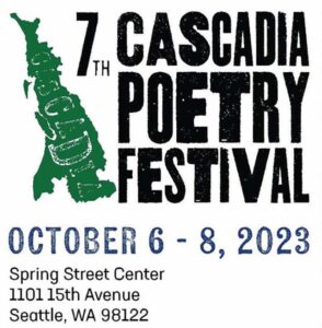 Cascadia Poetry Festival Gold Pass Mini by Roberta Hoffman. This was the logo for the seventh Cascadia Poetry Festival, this last October