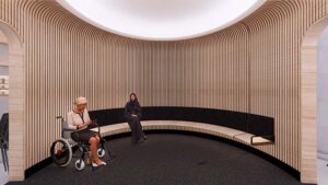 The new prayer and meditation room will feature an indicator on the  floor, to help Muslims bow toward Mecca