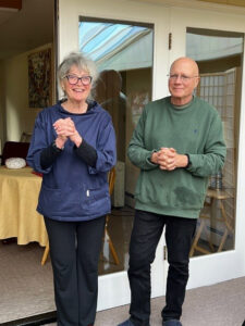 Enso House director Ann Cutcher, MD, and author Dairin, at Enso House