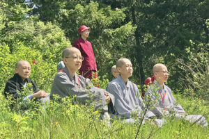 The Dharma Drum Mountain nuns enjoy the abbey’s natural beauty while meditating on a hill named after Buddha Amitabha’s abode