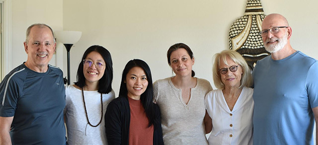 Attendees of the Joshua Tree retreat (L to R): Rob Morse, Kimberly Phan, Trina Truong, Elowyn Loomis, Allison Reed, Jonathan Johnson.