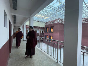 Kilung Rinpoche touring the nearly  complete shedra