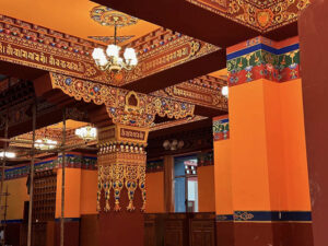 Very traditional inside  ornamentation  of  the temple