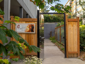 The garden entrance of Seattle Insight’s newly renovated center