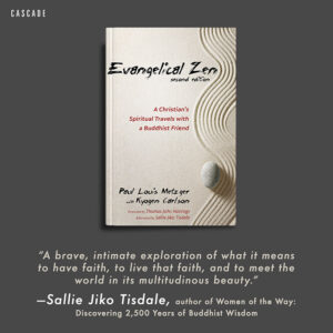 An image of the “Evangelical Zen” cover, with an endorsement by Sallie Jiko Tisdale