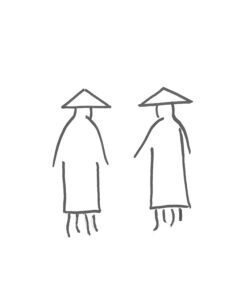 A drawing, by Metzger, representing the friendship between himself and Carlson