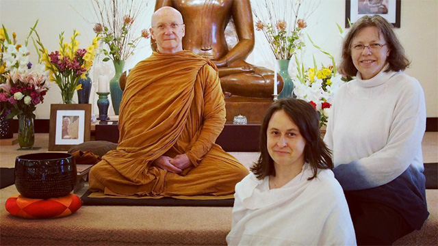 As a senior monastic in Ajahn Chah tradition, Ajahn Passano was present during the ceremony  conferring leadership to Jessica SwansonPhotos by: Stephen Jones , Michael Marlitt