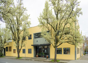The Maitripa College building in in Portland, includes some traditional Tibetan design elements