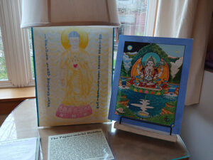 Various artworks and other items to the side of the main altar