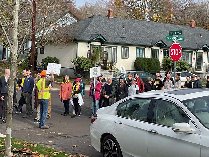 The Path to Plenty Walk  drew  dharma people from across  Portland.